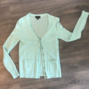 Small, Light teal, J. Crew Long Cardigan